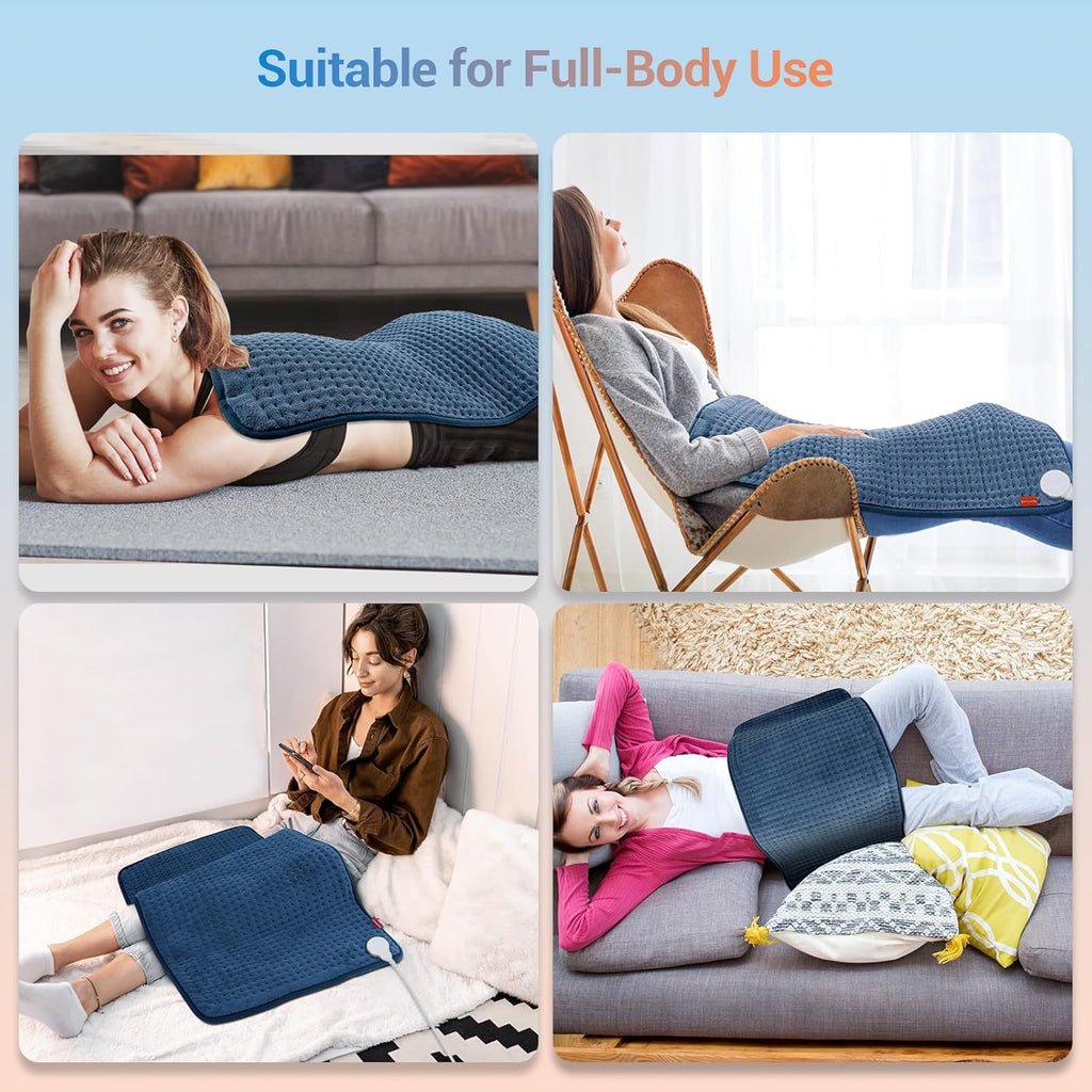 Extra Large Heating Pad for Back & Period, 33''X 17'' Electric Heating Pads for Neck/Shoulder, FSA Eligible Electric Throw, Mothers Day Gifts for Mom Women, Machine Washable, Auto Shut Off