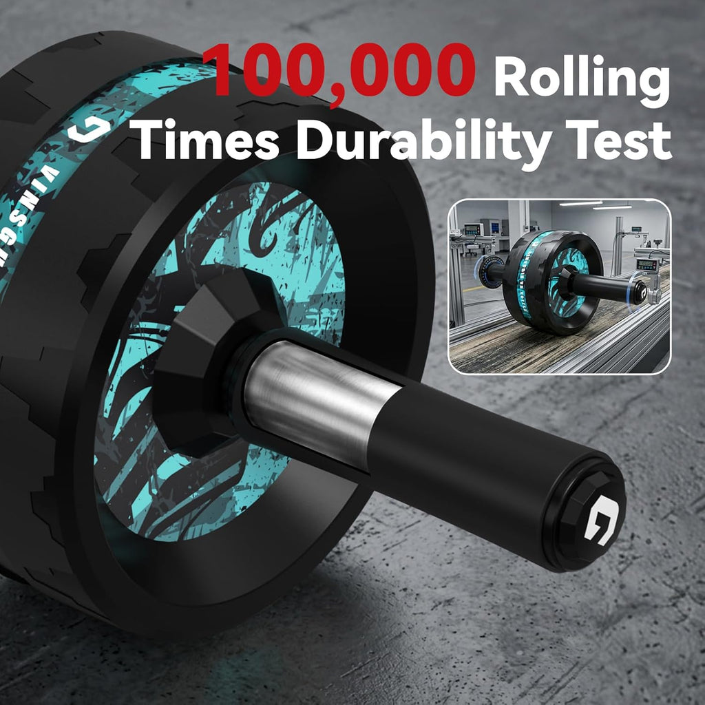 Ab Roller Wheel, Abs & Core Workout Equipment for Home Gym with Knee Pad Accessories, Abdominal Wheel for Full-Body Strength Training