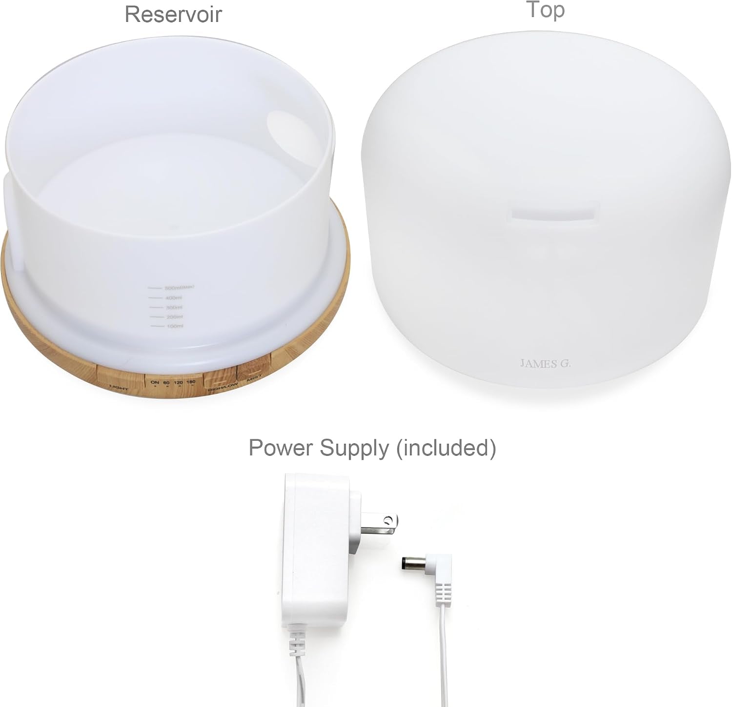 500Ml Premium Essential Oil Diffuser, Ultrasonic Aromatherapy Fragrant Oil Humidifier Vaporizer