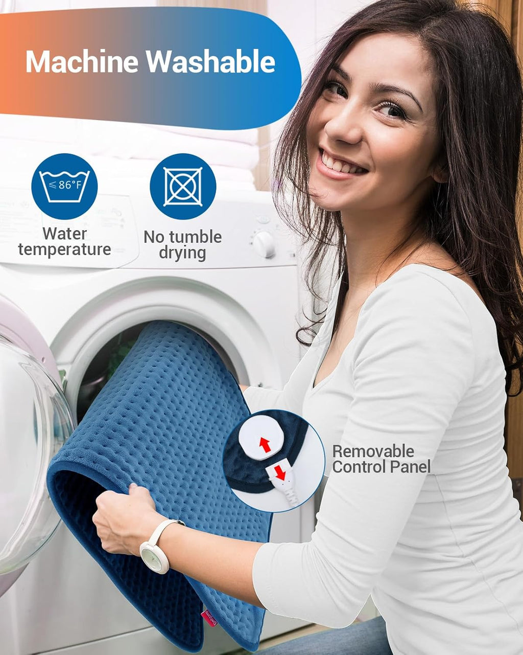 Extra Large Heating Pad for Back & Period, 33''X 17'' Electric Heating Pads for Neck/Shoulder, FSA Eligible Electric Throw, Mothers Day Gifts for Mom Women, Machine Washable, Auto Shut Off