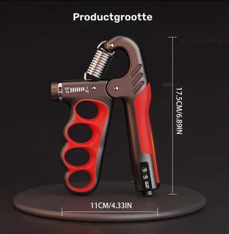 Oranje Handtrainer Grip Trainer Hand Kracht Trainer Verstelbare Hand Grip Versterker Met Teller En Metalen Veer 5-100 Kg Pols Trainer Fitness Hand Knijper Voor Heren En Dames Voor Hand Training En Vinger Oefeningen
