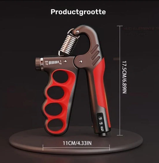 Oranje Handtrainer Grip Trainer Hand Kracht Trainer Verstelbare Hand Grip Versterker Met Teller En Metalen Veer 5-100 Kg Pols Trainer Fitness Hand Knijper Voor Heren En Dames Voor Hand Training En Vinger Oefeningen