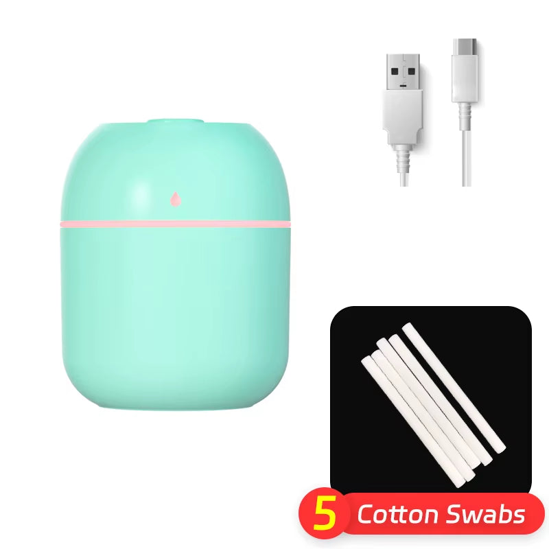 Portable Humidifier 220Ml White USB Desktop Indoor Air Atomization Humidifier Household Mute Large Spray Humidifier