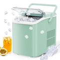 Countertop Ice Maker: 9 Cubes in 6 Minutes, 24Lbs in 24 Hours, Dual Sizes, with Scoop & Basket, Black