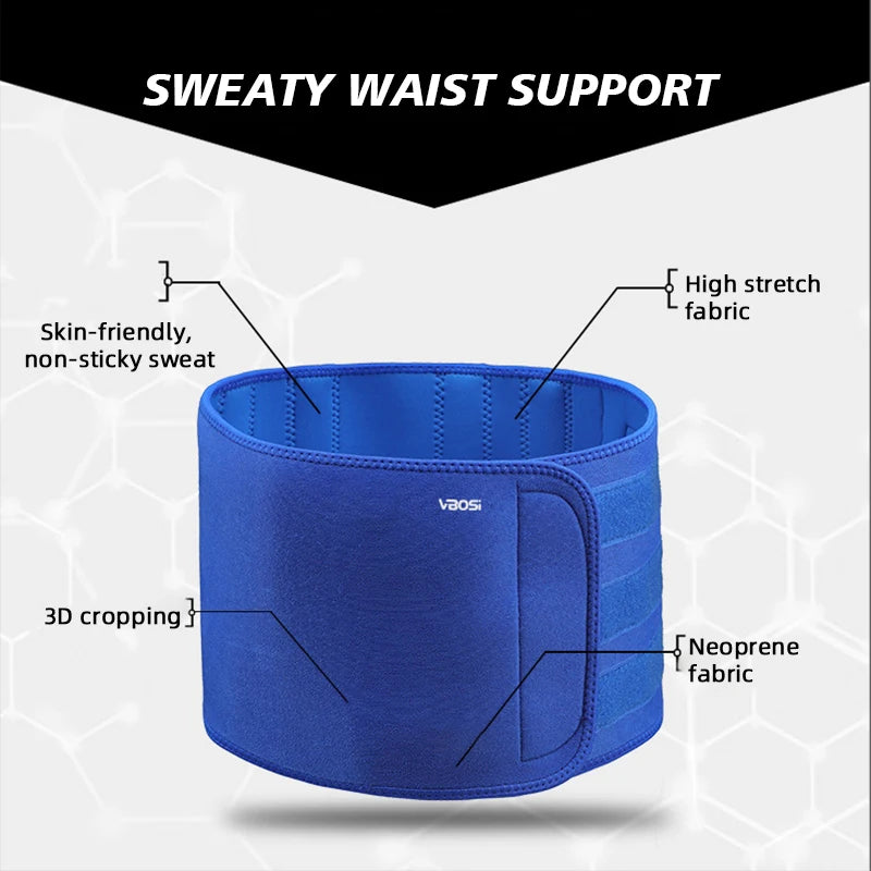 VBOSI Adjustable Waist Support Band with PVC Stays for Men Women – Back Brace for Sports, Training & Daily Use