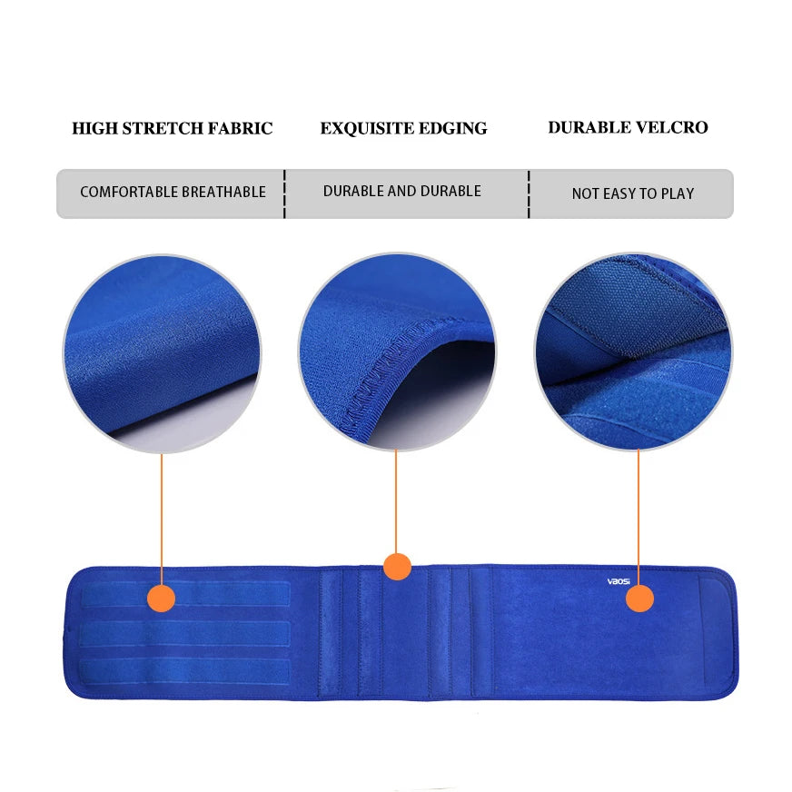 VBOSI Adjustable Waist Support Band with PVC Stays for Men Women – Back Brace for Sports, Training & Daily Use