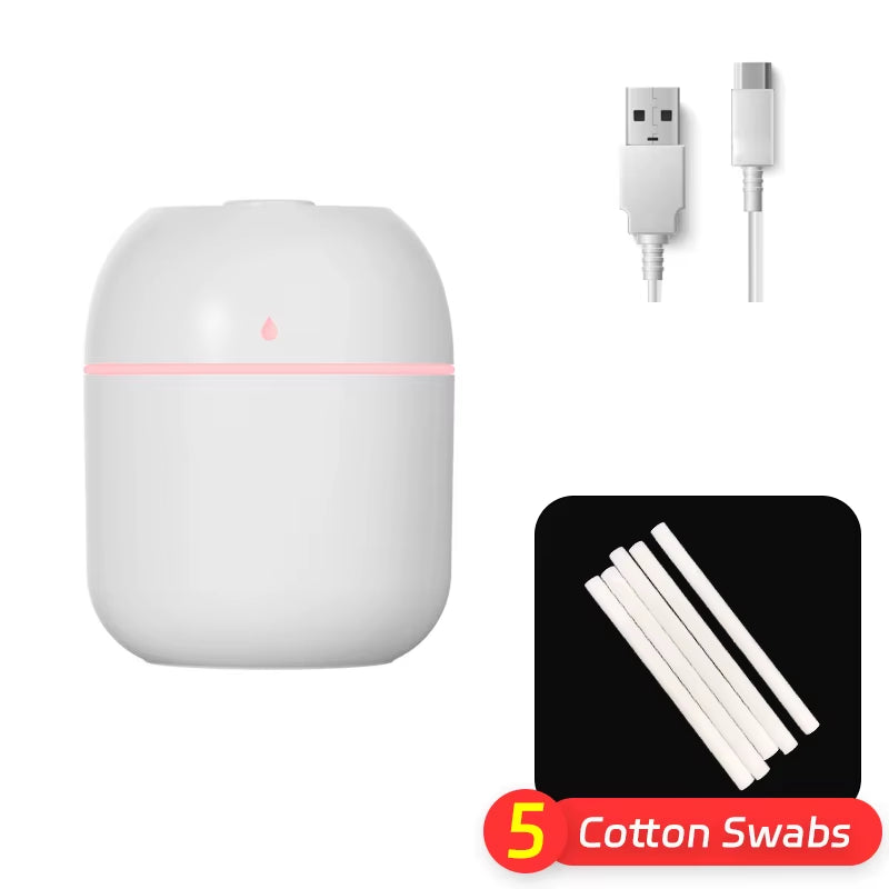 Portable Humidifier 220Ml White USB Desktop Indoor Air Atomization Humidifier Household Mute Large Spray Humidifier