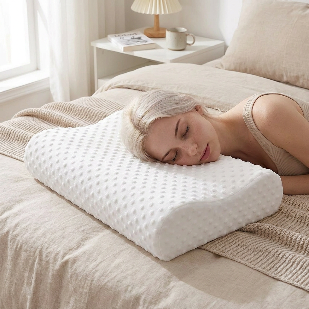 Memory Foam Pillow for Sleeping Adjustable Side Sleeper Pillow for Neck Shoulder Pain Relief Orthopedic Contour Pillow JAF028