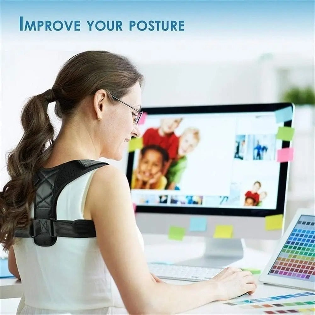 Adjustable Posture Corrector Belt Upper Back Clavicle Spine Support Neck Brace for Home Office Sport Use Shoulder Back Brace