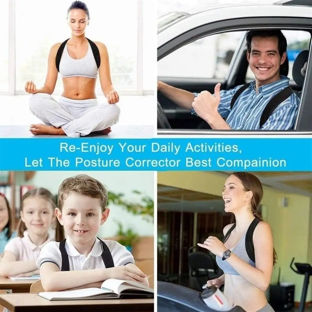 Adjustable Posture Corrector Belt Upper Back Clavicle Spine Support Neck Brace for Home Office Sport Use Shoulder Back Brace
